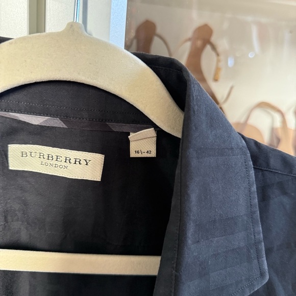 Burberry Black Classic Pattern Long Sleeve Button Up Shirt Men’s Size 16 1/2-42 - Picture 2 of 10